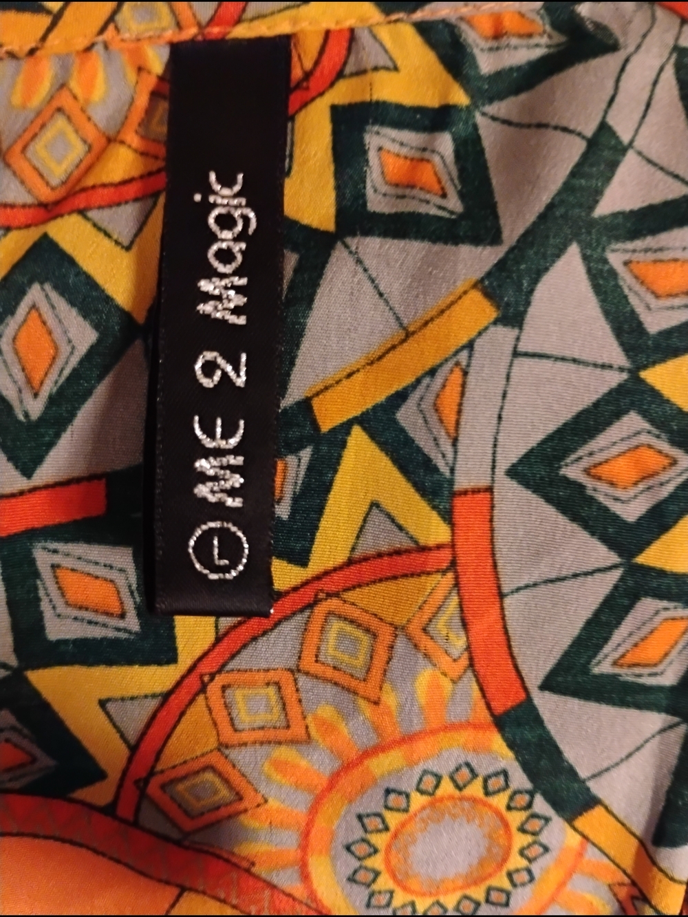 Women's Yellow tribal Patterned V-Neck Maxi Dress 19 inches p2p - Picture 5 of 5